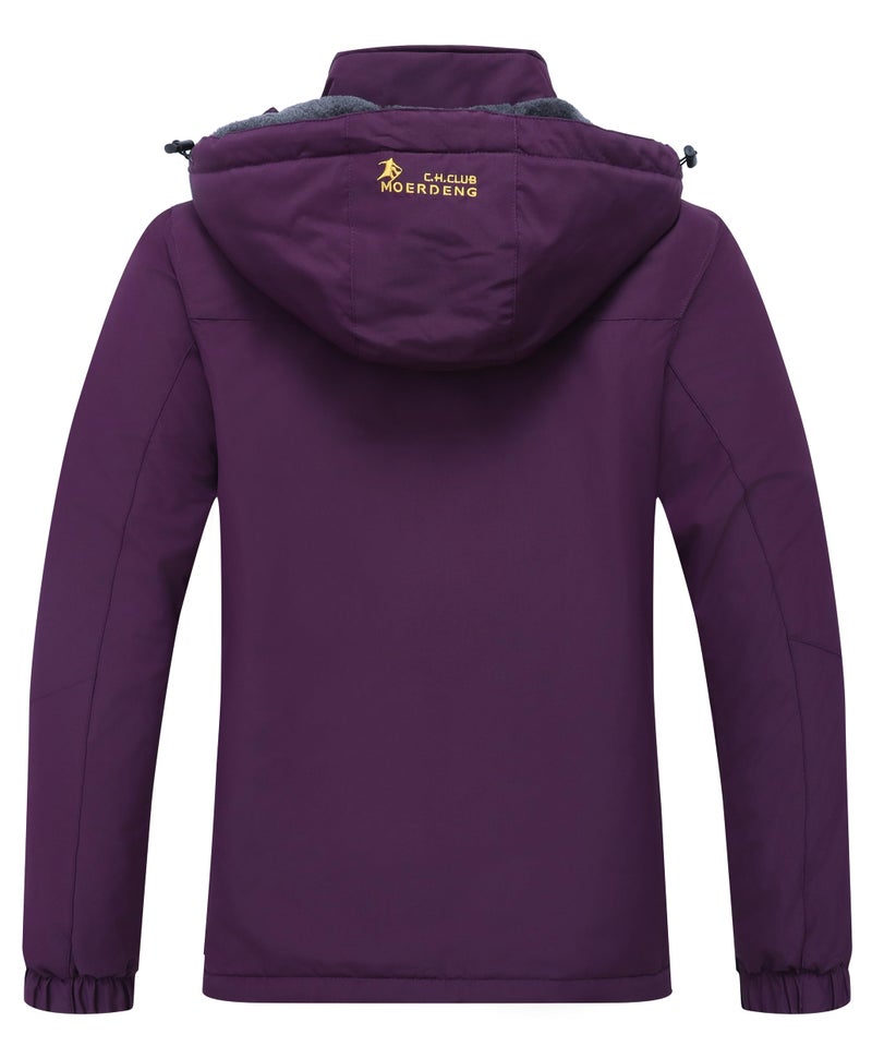 MOERDENG Women's Waterproof Ski Jacket Warm Winter Snow Coat Mountain Windbreaker Hooded Raincoat Jacket - Image 2